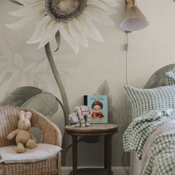 Fototapet lavabil, Sunflowers, White, Sandberg