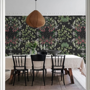 Fototapet, Lotus, Black, Rebel Walls - Img 3