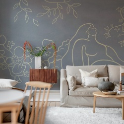 Fototapet, Lush Lines, Blue, Rebel Walls