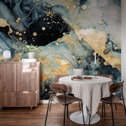 Fototapet, Marble Stream, Blue, Rebel Walls - Img 4