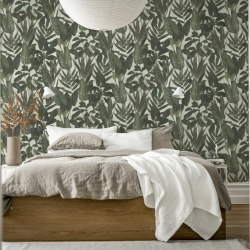 Fototapet, Mischievous Butterflies, Green, Rebel Walls