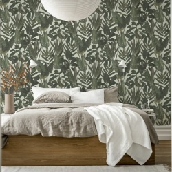 Fototapet, Mischievous Butterflies, Green, Rebel Walls