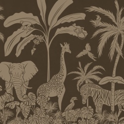 Fototapet Monochrome Jungle - Brown Vintage, Kikki Belle - Img 2