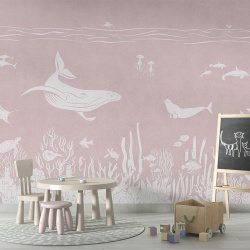 Fototapet Monochrome Sea - Pink, Kikki Belle - Img 4