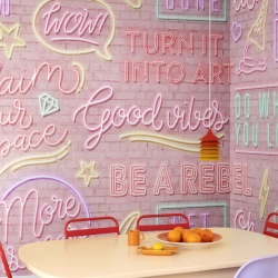 Fototapet, Neon Vibes, Pink Bricks, Rebel Walls