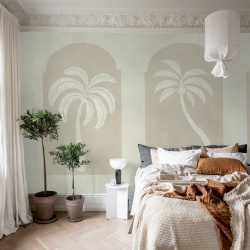 Fototapet, Palm Arches, Beige, Rebel Walls