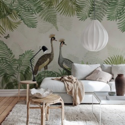 Fototapet, Palm Jungle, Crane, Rebel Walls