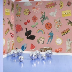 Fototapet, Patches, Pink, Rebel Walls - Img 3