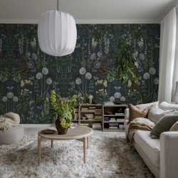 Fototapet, Peacock Garden, Black, Rebel Walls - Img 6