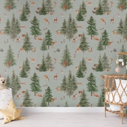 Fototapet Pine Forest - Blue, Kikki Belle - Img 4
