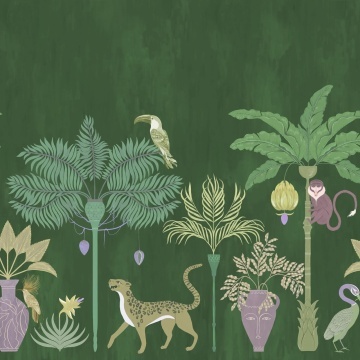 Fototapet, Savanna Chic, Green, Rebel Walls - Img 2