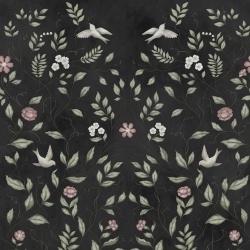 Fototapet, Serene Garden, Black, Rebel Walls - Img 2