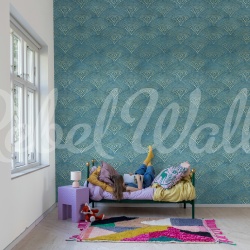 Fototapet, Shimmer Fan, Blue, Rebel Walls - Img 3