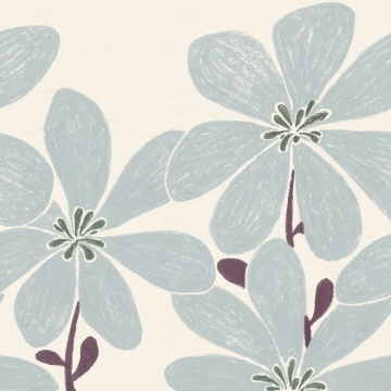 Fototapet, Sketched Flower, Blue, Rebel Walls - Img 2