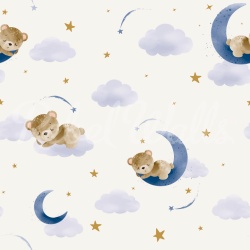 Fototapet, Sleepy Bear, Sky Blue, Rebel Walls - Img 2