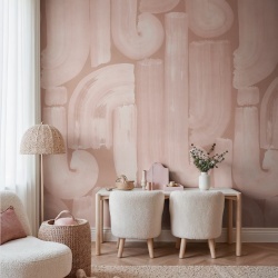 Fototapet, Smooth Brush, Pink, Rebel Walls