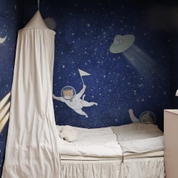 Fototapet, Space Cats, Dark Blue, Rebel Walls