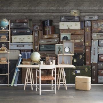 Fototapet, Stacked Suitcases, repetitiv, Rebel Walls - Img 3