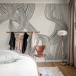 Fototapet, Stripes Repeatable, Black & White, Rebel Walls - Img 3