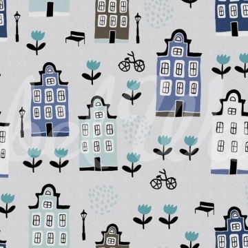 Fototapet, Sweet Town, Blue, Rebel Walls - Img 2