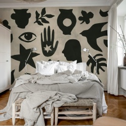 Fototapet, Symbolic, Black & Beige, Rebel Walls