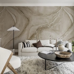 Fototapet, Watercolor Flow, Beige, Rebel Walls