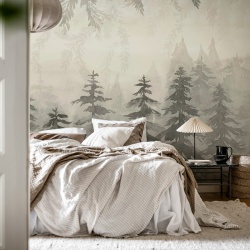 Fototapet, Watercolor Forest, Gray, Rebel Walls - Img 3
