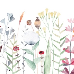 Fototapet, Watercolor Meadow, Pastel, Rebel Walls - Img 5
