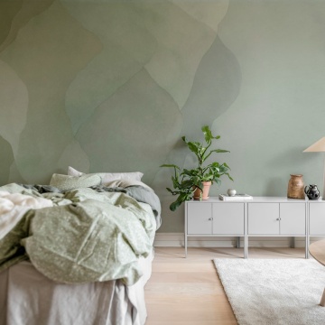 Fototapet, Watercolor Vertical, Green, Rebel Walls - Img 3