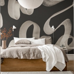 Fototapet, Waves, Black, Rebel Walls