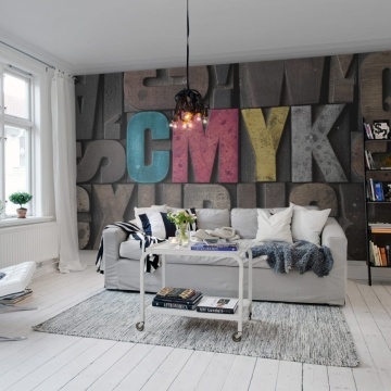 Fototapet, Woodcut, CMYK, Rebel Walls - Img 3