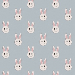 Fototapet, Year of the Rabbit Smiley, Light Blue, Rebel Walls - Img 4