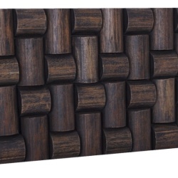 Panou decorativ 3D, Tec, Rumah Gadang, 9 placi 60x20 cm, 1 mp - Img 3