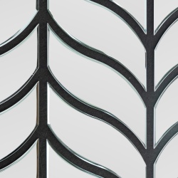 Panou riflaj acustic decorativ, Oglinda si pasla, AC6, 90x80x1.2cm, Gri - Img 2