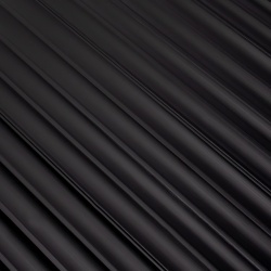 Panou riflaj decorativ 3D Onda, Negru, 11.2x1.3x270 cm
