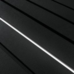 Panou riflaj decorativ 3D Roca, Onyx Black, 25x2x270 cm