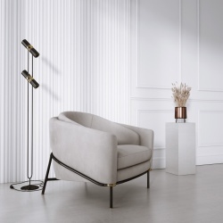 Panou riflaj decorativ 3D Versal, Alb, 11.5x1.3x270 cm - Img 2