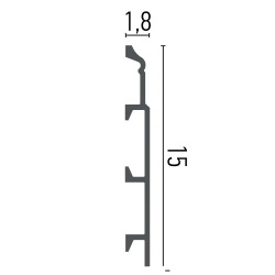 Plinta polimer rigid HCR510 - 15x1.8x200 cm - Img 2