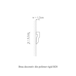 Plinta polimer rigid, Manavi, B28-4.1x1.2x200 cm - Img 3