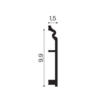 Plinta polimer rigid, Manavi, S34-9.9x1.5x200 cm - Img 2