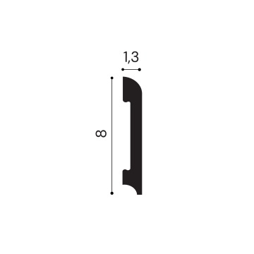 Plinta polimer rigid, Manavi, S4-8x1.3x200 cm - Img 2