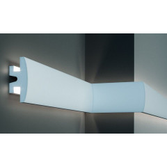 Profil pentru banda LED din polistiren extrudat acoperit cu rasina minerala KD306 - 12x5.5x115 cm - Img 1