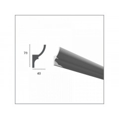 Profil pentru banda LED din poliuretan KF701 - 7x4x200 cm - Img 2