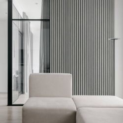 Riflaj decorativ MDF, Grey, fonoabsorbant, 28x2.1x270 cm - Img 4
