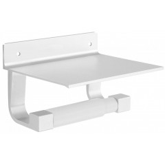 Suport hartie igienica Rea 390175A cu raft finisaj argintiu semimat - Img 6