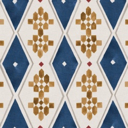 Tapet, Beldi Rugs, Ultramarine, Coordonne, 5.2mp / rola - Img 2