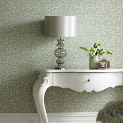 Tapet Brodsworth, Seafoam Green Luxury Patterned, 1838 Wallcoverings, 5.3mp / rola - Img 2