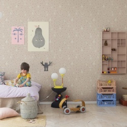 Tapet Bunny Field, Pink, Rebel Walls