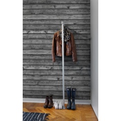 Tapet Horizontal Boards, Black, Rebel Walls - Img 3