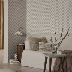 Tapet lavabil, Trellis Graphite, Sandberg, 5.3mp / rola - Img 3